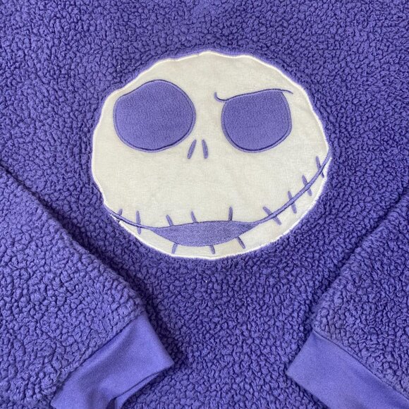 Disney Nightmare Before Christmas Jack Skellington Faux Fur Sweater Unisex SZ XL - Picture 3 of 8